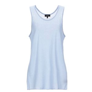 THEORY Double- Trim Cashmere Tank